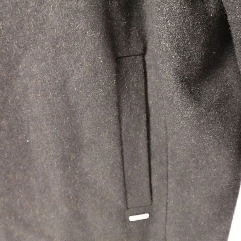 Calvin Klein Coat Mens 2XL Gray Wool Blend Zip Front Quilted Lined Winter
